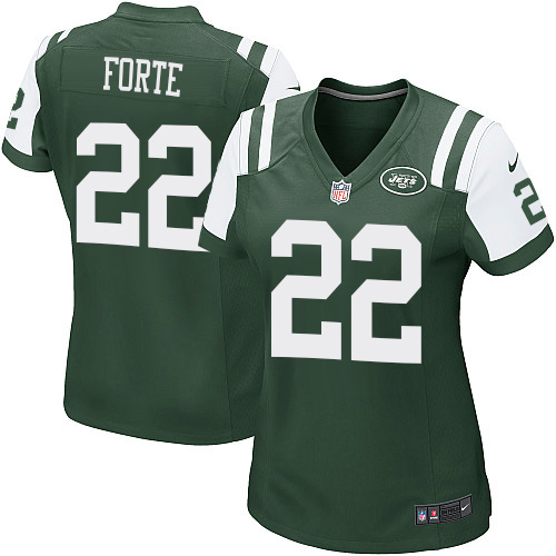 Women's Game Matt Forte Nike Jersey Green Home - #22 NFL New York Jets